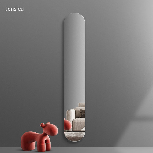 超窄简约无框装饰穿衣镜家用玄关镜子小户型门后全身镜免打孔防爆