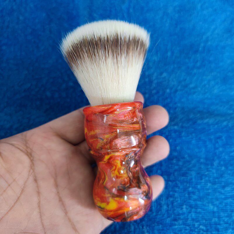 帝诗男士星云扇形A2S柔软人造丝剃须刷胡刷剃须皂泡沫刷胡刷