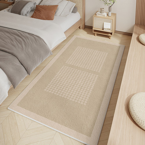 地毯卧室高级感床边毯房间免打理可睡可坐长条地垫侘寂风加厚垫子