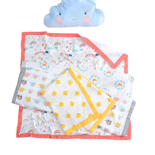 浴巾纱布婴儿宝宝超吸水新生洗澡毯盖被柔儿童全棉毛巾被子软