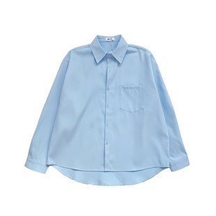 上野 日系春夏制服班服基础款衬衫长袖内搭dk男高宽松校园风衬衣