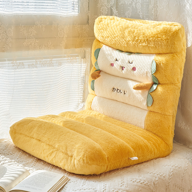 懒人沙发榻榻米单人摺叠靠背一体可躺椅子宿舍牀上坐垫飘窗小沙发