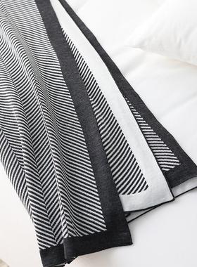 北欧CYZ简约风针织夏季午空睡调盖毯毛毯床尾搭巾毯毯新款线沙发