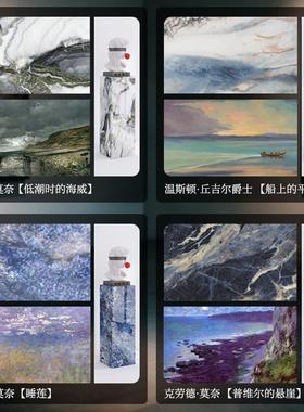 T艺术大理石摆底座摆台柱岩板花架雕A90021塑台件立展台装饰品轻