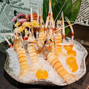 日式 餐覆大生鱼片陶古瓷碗创意冰鱼生H1582鲑鱼海鲜姿势碗商业高