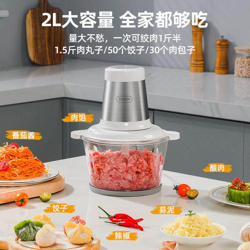 搅臻米绞肉机肉拌机家用电动小型全自动打肉馅碎ZMLZJR-D泥多功能