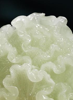 立马发财玉白菜摆件客厅玄招关办公室财酒装饰品公司开业礼BJ2024