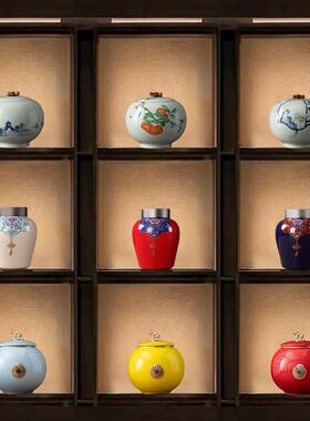 新中式YLW叶茶设室茶柜氛围布置摆宋代美学摆件饰茶空间装铁茶壶