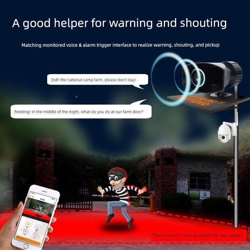 监控摄像头对报接喇叭内置源功放咪头有双无品牌/向对讲警号声角