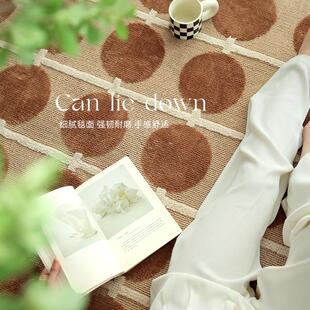 周末派法卧式覆地毯中古客厅茶几毯顾盼生辉垫室床边毯间高古级轻