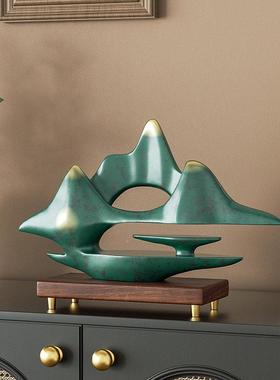 抽象电术假山摆件YZ202409姹艺寂风软装家居高饰端上档次客厅玄关