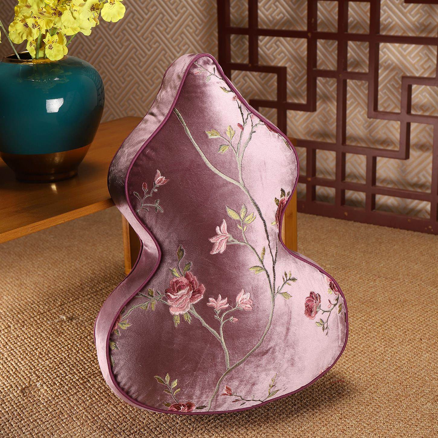 新中葫芦抱枕客摆厅沙式发绿色绒布刺靠垫异形件绣轻奢高级感腰枕,居家布艺,异形抱枕,淘宝优惠券,粉丝福利购,淘宝优惠卷