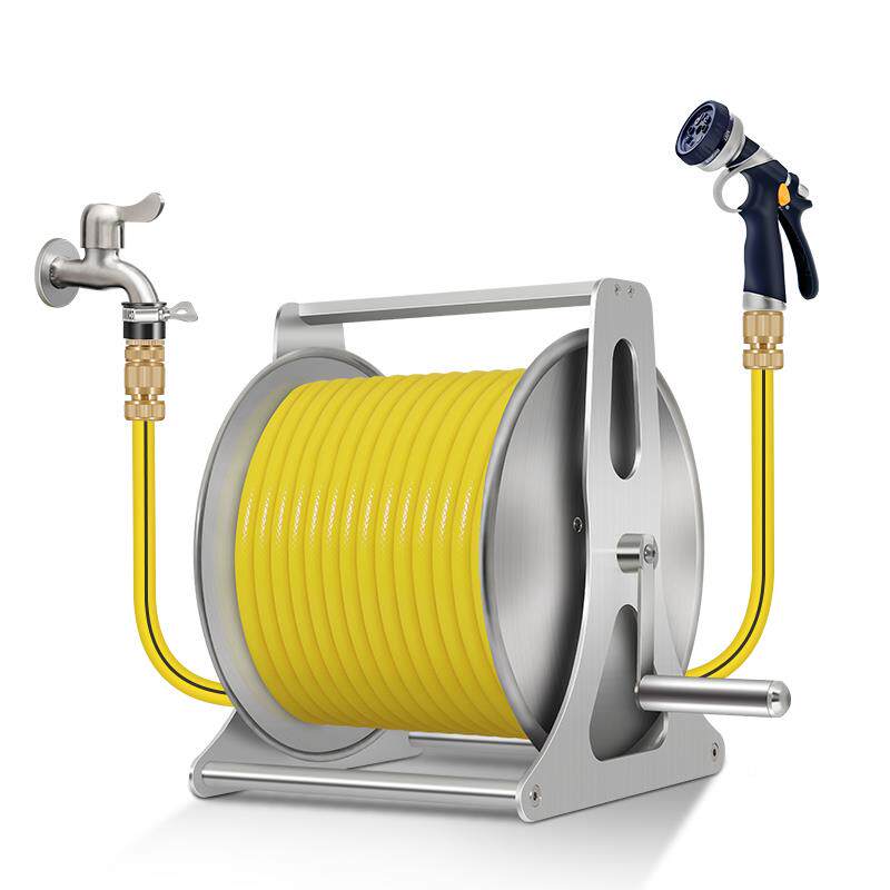 不器锈钢浇41001洗车水管水收纳架挂式自动收管卷管水管车花架浇