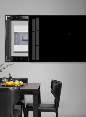 留言板电表箱配装饰画现代简约遮免打孔白黑板FDY293定制弱电箱挡