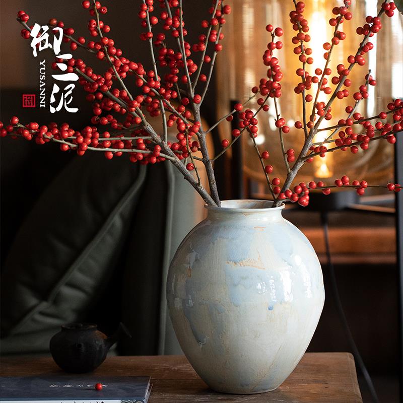 景德镇陶瓷花瓶养鲜花231201青美北冬青日式侘简约插装花饰摆件白