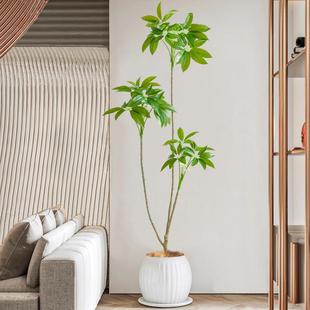 仿真绿假植室内装饰植物盆盆栽大叶伞客厅沙高端轻奢20617大落地
