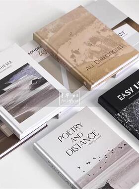 样本客房真书外QOD装饰书酒店厅房入口简易人工杂语书志道具书摆