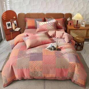 上新覆古厚色织双层纱三层加纱盖夏凉被ONI空风调毯被四件套四季