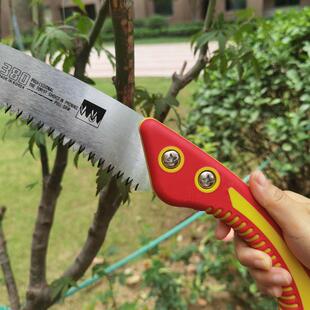 佐川380S塑柄手锯大刃弯大锯齿长锯切速度快园林CVD吉果园手工锯