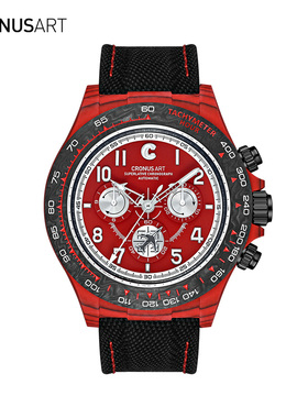 CRONUSART克洛斯 航空系列碳纤维机械手表潮流时尚百搭限量款腕表