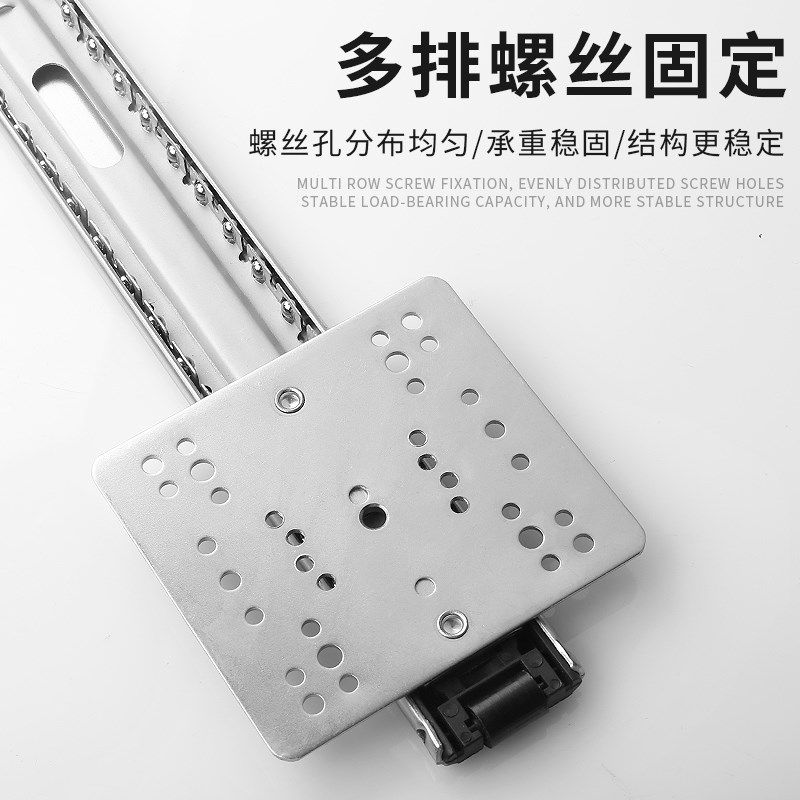 上翻折叠隐藏门滑轨隐形式内藏五金伸缩侧装插入式家用回旋门轨道