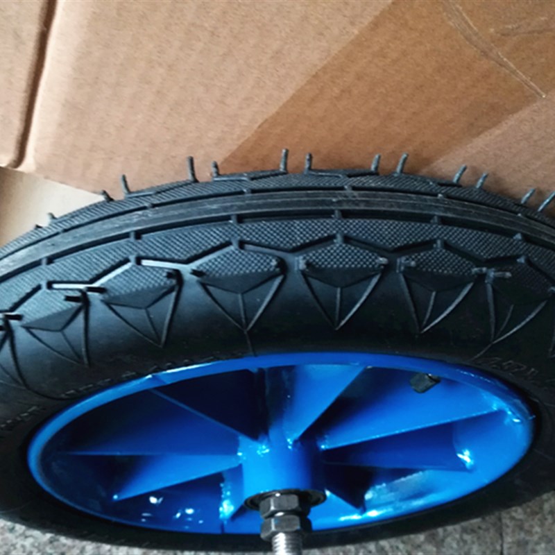 13*2 2/1 13寸铁板充气老虎车轮/工矿轮子/独轮车轮力车轮车胎下