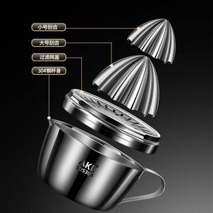 德国304不锈钢手动榨汁机家用按压式榨橙器挤压水果橙子柠檬神器