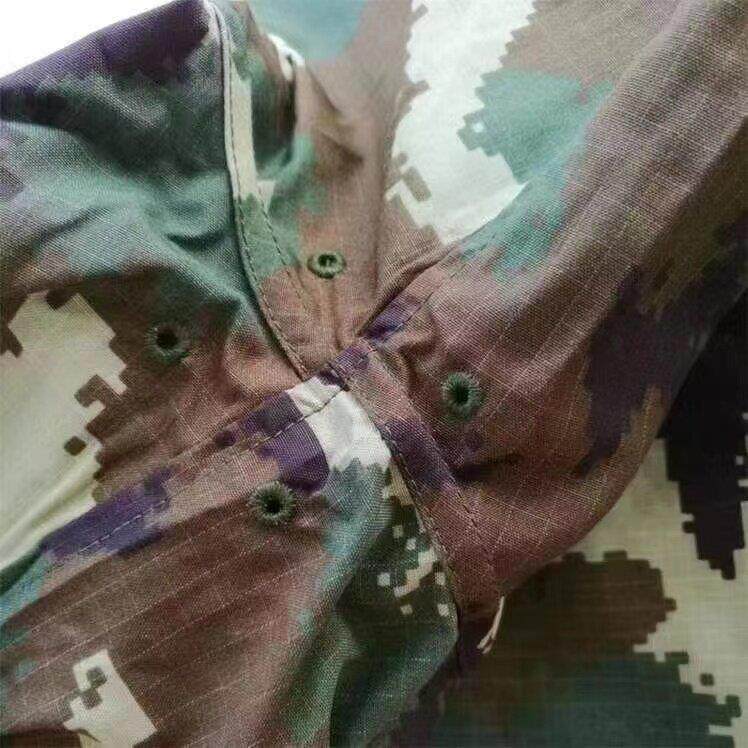 夏季05式套装老式武夏小花迷彩服网格米彩服春秋户外工作服劳保服