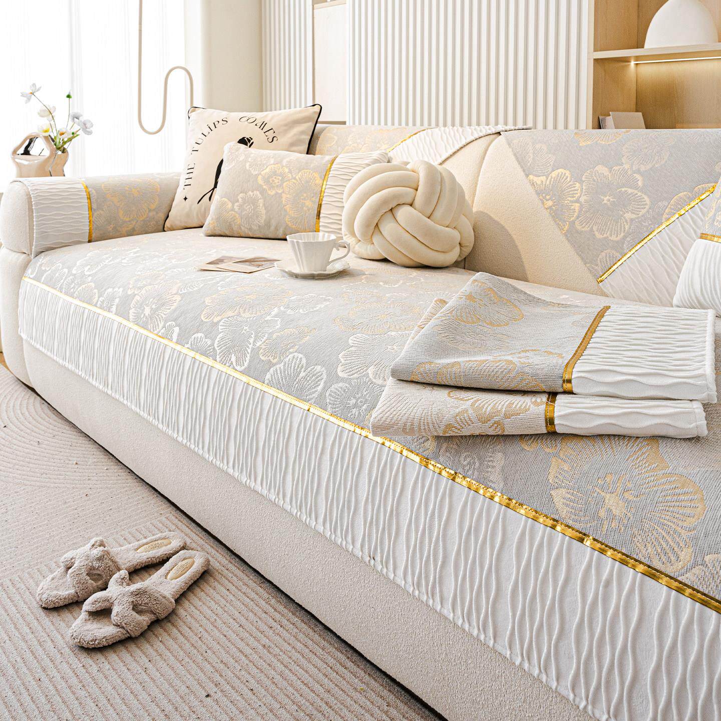 四季通用沙发垫子2025新款高级感直排防滑皮沙发坐垫子套罩盖布巾