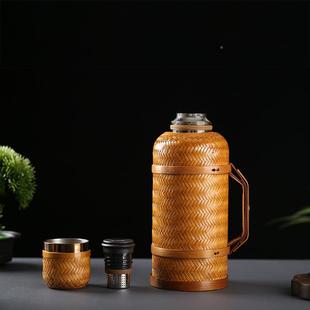 手工竹保温壶温显热水家用儿童壶水暖1169壶水瓶保温瓶暖编壶保温