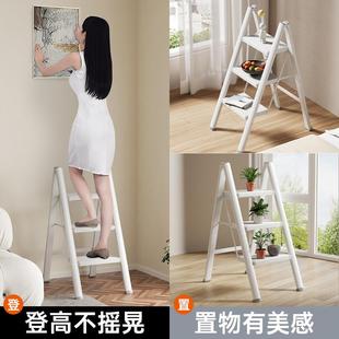 梯子家用折叠伸缩多功xdn005能人登字室内爬梯梯便携加厚高三楼步