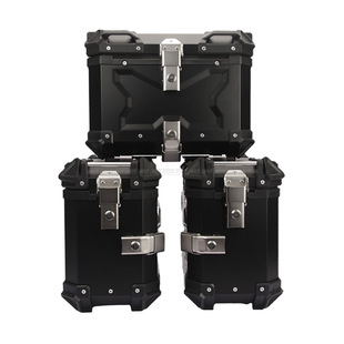 28L 35L摩托车铝合金边箱通用型防水防撞后备箱铝合金快拆三箱