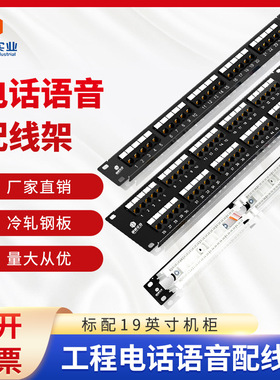 25口电话配线架110配线架模块机架 50口电话配线架25对语音配线架