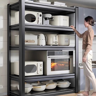 厨房置物架落地多层多功能货架家用微波炉烤箱收纳储物架橱柜架子