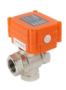 KLD20P 微型立式三通电动阀 球阀 暖通专用阀空调水阀管道