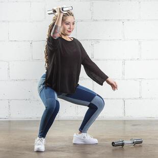 轻商50CM奥杆哑铃杆练臂肌组装杠铃片杆可配大孔片奥片配套使用杆