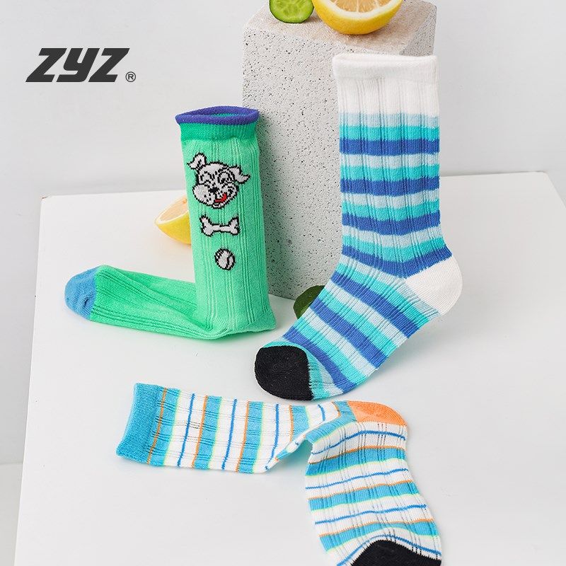 儿童袜子春秋薄款纯棉男童韩国卡通条纹潮袜宝宝春夏季网眼中筒袜,童装/婴儿装/亲子装,儿童袜子(0-16岁),淘宝优惠券,粉丝福利购,淘宝优惠卷
