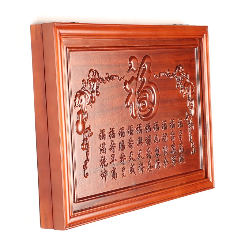 实木中国风强配电箱仿古客厅立体浮雕中式电表箱装饰画免打孔遮挡