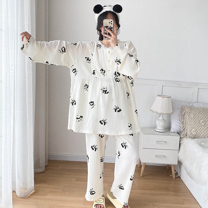 孕妇睡衣套装大码200斤纯棉春秋月子服可调节哺乳棉纱家居服女款,女士内衣/男士内衣/家居服,睡衣/家居服套装,淘宝优惠券,粉丝福利购,淘宝优惠卷