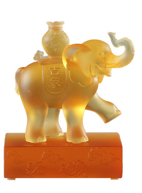 琉璃太平吉象大象摆件居家客厅前台摆放朋友开业送礼商务工艺礼品