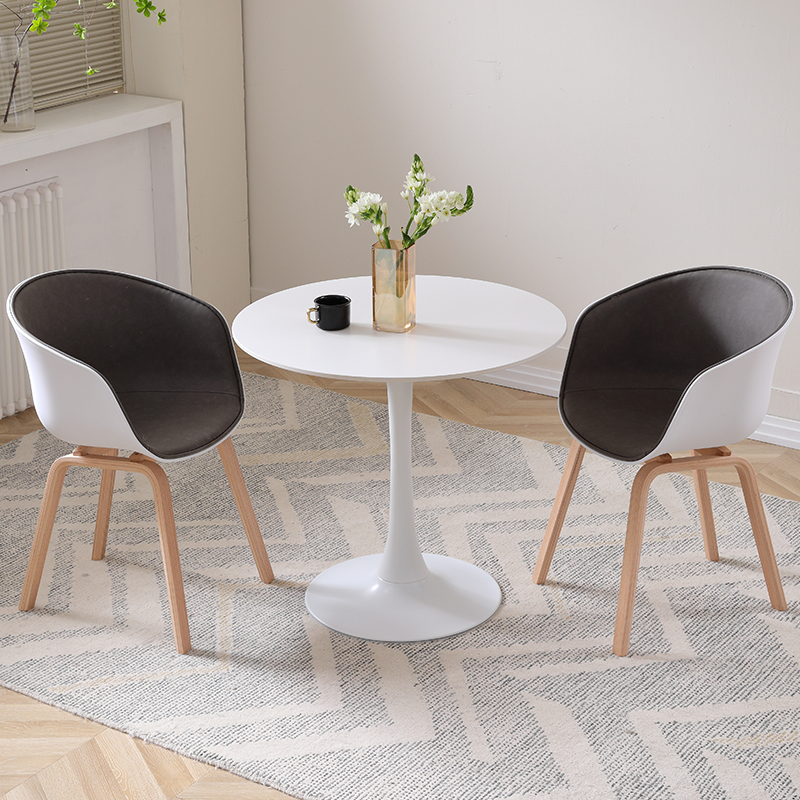 岩板轻奢洽谈桌椅组合展厅营销中心4S店铺接待休息区谈单小圆桌子