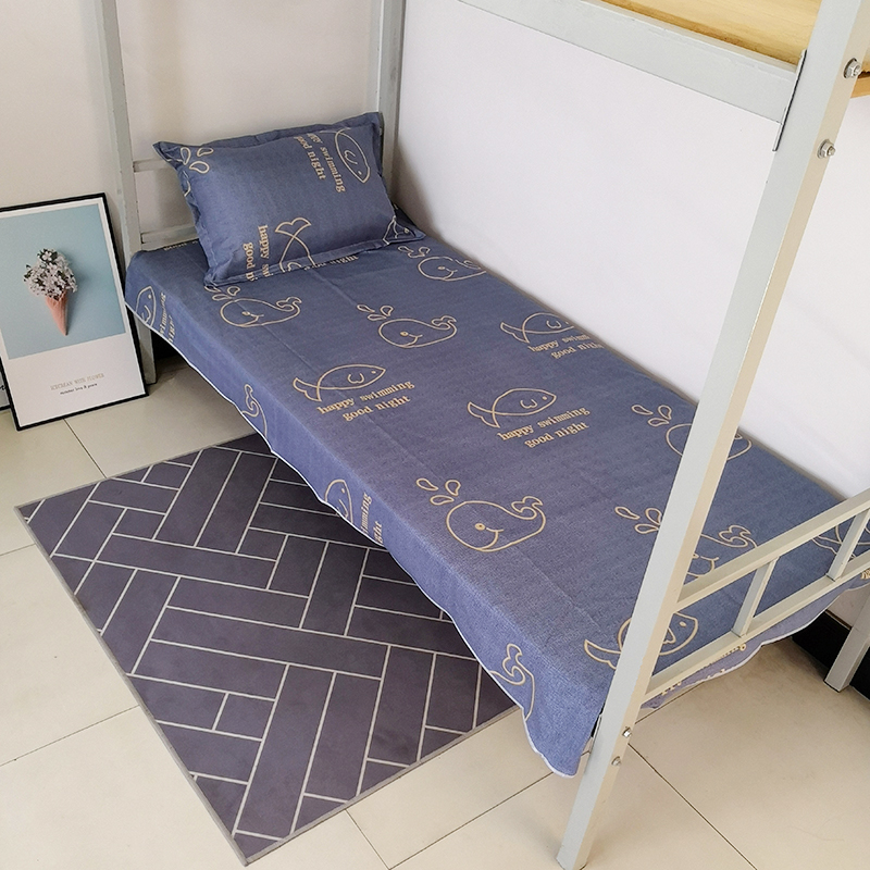 单人宿舍床单单件学生上下铺0.9m1.2米单子加厚磨毛被单夏三件套
