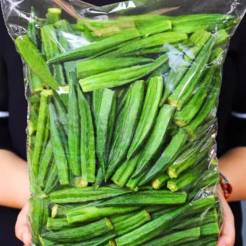 新货黄秋葵干秋葵脆果蔬脆片即食袋装散装脱水蔬菜干追剧休闲零食