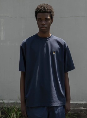 SOPHNE 蝎子日系简约刺绣字母纯棉休闲宽松圆领半袖T恤短袖打底