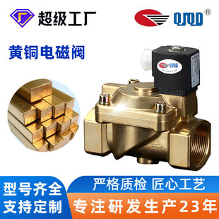 DN50大通径水用电磁阀 定制 常闭电磁阀膜片式 黄铜电磁阀DN40