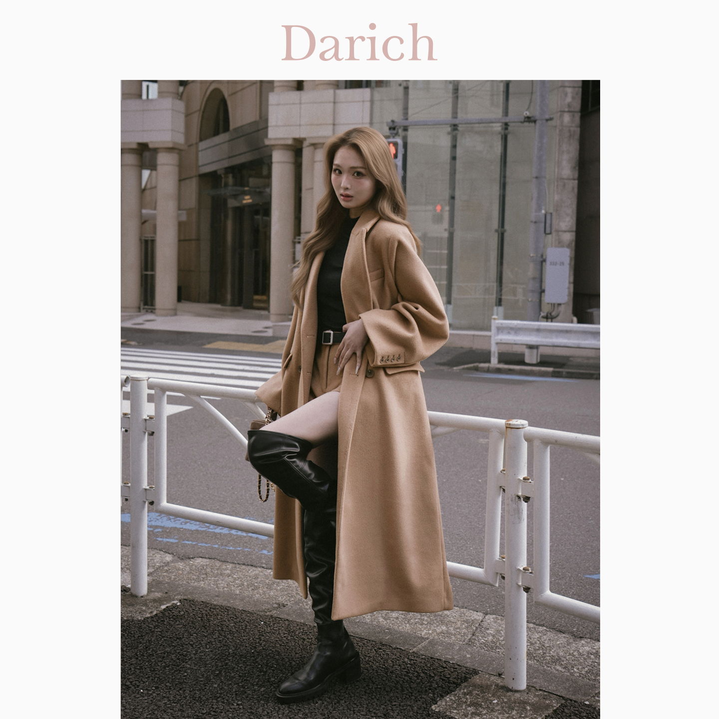 Darich双排扣长款切斯特大衣风衣