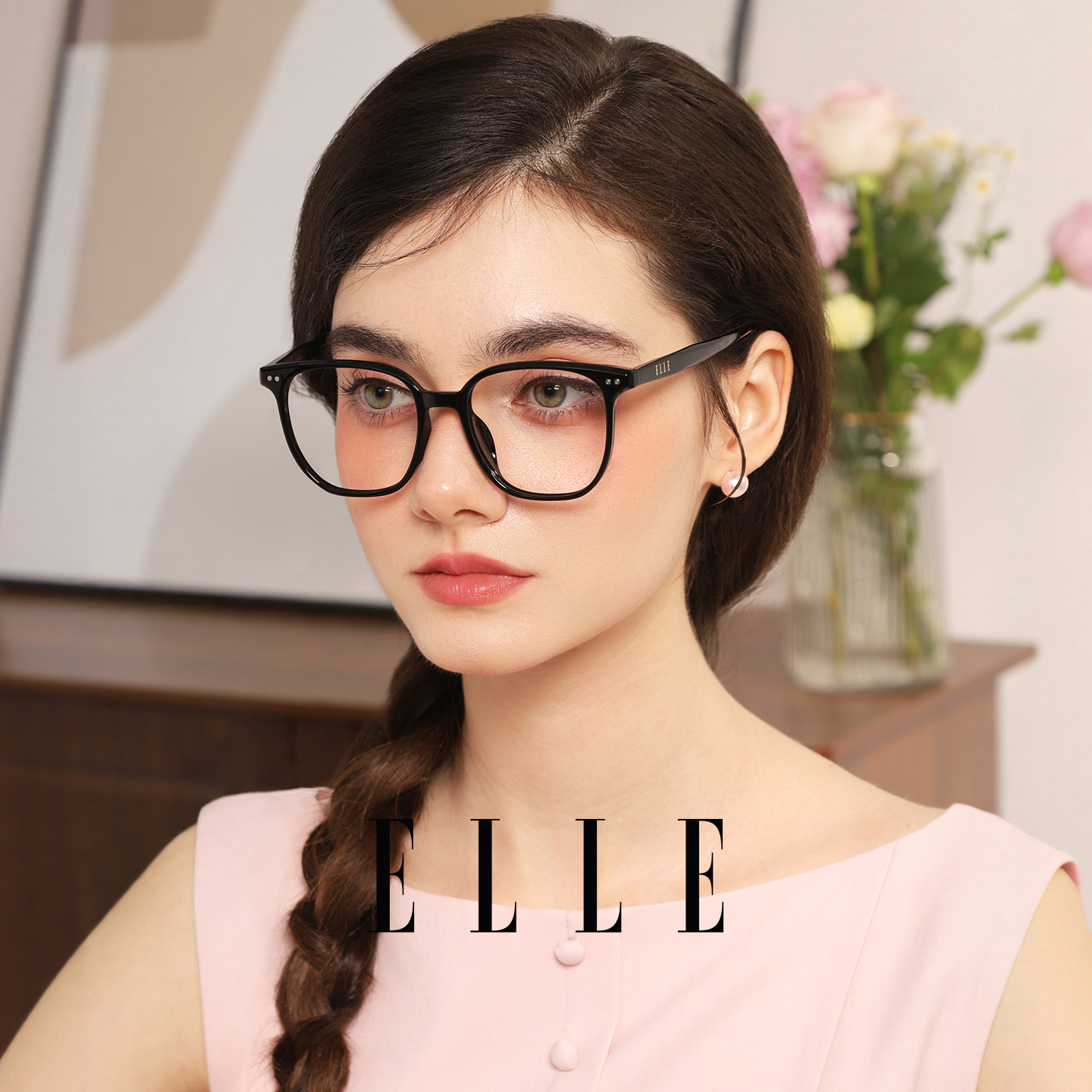 方圆脸救星！ELLE高级黑框眼镜
