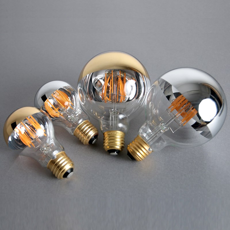 led玫瑰金灯泡宽压E27可控硅调光2W4W6W8W12W镀银工程球泡A60G125