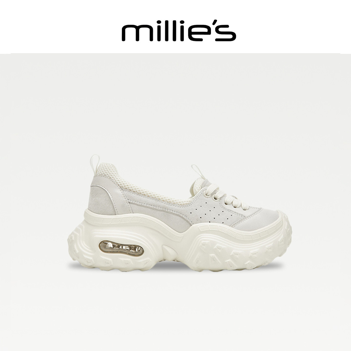 MILLIE'S/妙丽2026新款巨好看厚底老爹鞋女网面透气休闲运动鞋CZ,女鞋,时尚休闲鞋,淘宝优惠券,粉丝福利购,淘宝优惠卷