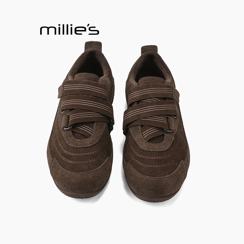 MILLIE'S妙丽真皮德训鞋女巨好看